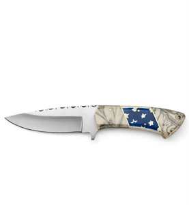 Outil utilitaire extérieur en acier forgé à la main avec manche en résine à thème étoile patriotique - Product Image 2