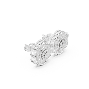 925 Sterling <b>Silver</b> Moissanite Diamond Earrings Princess Cut Stud Earring - Product Image 4