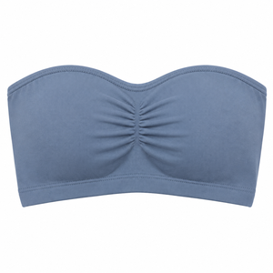 Top de Baño para Mujer, Negro, Sin Tirantes, de Poliéster Transpirable, Copa Completa con Aros, Espalda Cruzada, Sin Costuras, para Playa, OEM ODM - Product Image 3