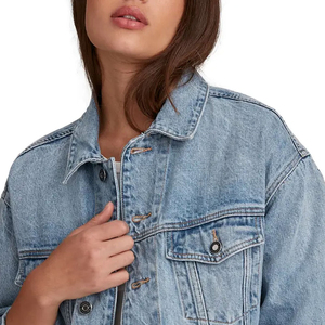 Chaqueta de Mezclilla para Mujer, 100% Algodón, Acabado Ecológico, Secado Rápido, Transpirable - Product Image 3