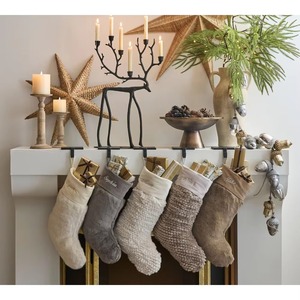 Porte-bougie renne noir, décoration festive élégante pour cheminée, décoration de fête et de table pour événements - Product Image 3