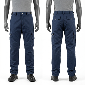 Men Womens Safety <b>Work</b> <b>Pant</b> Corduroy Acid 240 GSM Premium Polyester Neon Yellow Reflective Leg Panels Custom Logo Print - Product Image 4