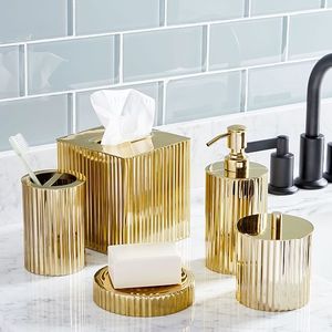 Juego de Baño de Acero Inoxidable Pulido que Mejora la Apariencia Limpia con Acabado Suave y Diseño Contemporáneo - Product Image 1