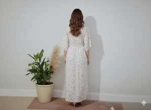 Collection d'été, robe longue en coton imprimée à la main, vêtements de nuit pour femmes, robe kaftan confortable et élégante, de la meilleure qualité - Product Image 3