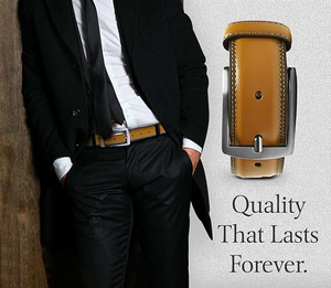 Ceintures en cuir de vachette pour hommes en gros – Cuir véritable, style formel, boucle en alliage, options de personnalisation OEM du logo - Product Image 2