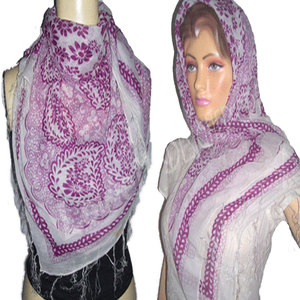 Bufanda Violeta de Algodón Premium para Mujer y Hombre, Elegante, Ligera, Estampada, Suave, Transpirable, Accesorio de Moda - Product Image 2