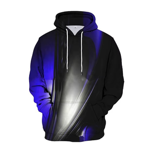 Men's Hooded Sweatshirt Gradient Color Print Regular Fit Polyester Casual Autumn Wear - Product Image 6