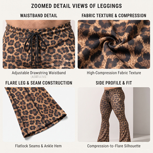 Leggings acampanados de compresión para hombre al por mayor, de poliéster y elastano, de secado rápido, estampados, con cordón ajustable en la pierna - Product Image 6