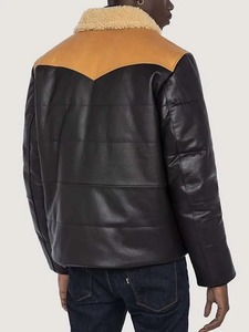 เสื้อแจ็คเก็ตหนังบุนวมแบบคลาสสิกสำหรับผู้ชาย - Product Image 2
