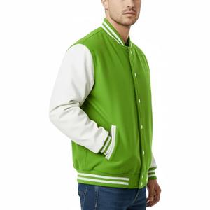 Veste Bomber de Haute Qualité OEM avec Broderie et Patchs, Boutonnée, Épaisse, Oversize, Style Urbain, Veste de Sport, Veste de Baseball - Product Image 4
