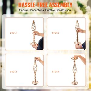 20 Pezzi Vasi per Fiori in Metallo Dorato da 58cm/22.83FT, Supporti Alti per Composizioni Floreali, Espositori per Tavoli da Matrimonio - Product Image 5