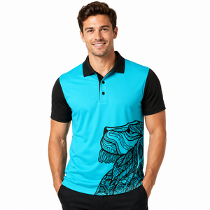 Polo de sport pour homme, design personnalisé, séchage rapide, impression graphique sublimée, tee-shirt de golf respirant, manches courtes, performance - Product Image 3