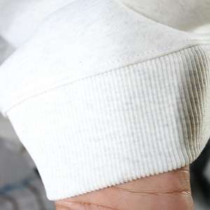 Sudadera ONLY HUMAN con cuello alto 100% BLANCA con apliques bordados, sudadera de cuello ancho URBAN PRODUCTIONS - Product Image 6