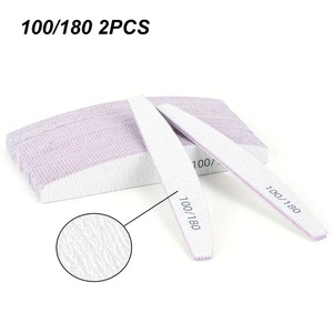 1pc LANGMA Disposable Durable Crystal Glass Double-Sided Nail <b>Files</b> <b>Case</b> Straight Pattern 100 Grit Professional Manicure Tool - Product Image 6