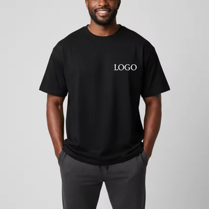 Unisex Heat-Transfer Printed Knitted Streetwear T Shirt Plus Size Men's Custom Vintage Oversized TShirts Custom logos available - Product Image 3