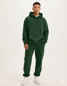 Conjuntos de Chándal Desgastados de 400 Gsm, Conjuntos Deportivos Vintage Personalizados, Pantalones y Sudadera con Capucha, Lavado Ácido, para Hombre - Product Image 5