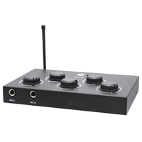 Système de mixage karaoké avec deux microphones sans fil UHF, entrée optique AUX HD, récepteur de mixage karaoké pour Smart TV, PC, haut-parleur KTV