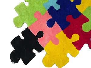 Alfombra moderna de lana fina y suave para habitación de niños, floral felpudo hecho a mano, máquina de tendencia de algodón - Product Image 5