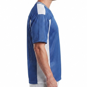 Maillot de lacrosse pour homme en mesh à col en V, manches courtes, respirant, épaules tombantes - Product Image 3