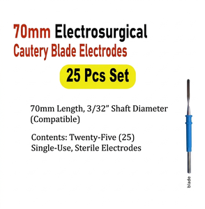 Lot de 25 électrodes-lames électrochirurgicales ESU réutilisables, approuvées CE, pointes de cautérisation monopolaire de qualité médicale - Product Image 4