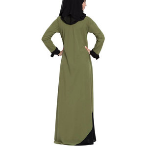 Abaya musulmane pour femmes à la mode avec broderie, coupe ample, vêtements islamiques élégants, robe maxi longue - Product Image 5
