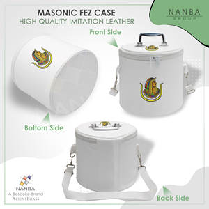 NANBA GROUP Bordado a máquina con doble logotipo Daughters of ISIS, imitación de cuero Fez |   Almacenamiento de Sombreros/Gorras - Product Image 6