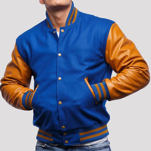 Chaqueta Varsity de Cuero y Lana Personalizada con Cierre de Botones, Resistente, Ligera, a Prueba de Polvo y Olores, de Lujo, Clásica y Retro - Product Image 2