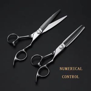Juego de Tijeras para Adelgazar el Cabello, Acero Inoxidable 440C, para Diestros, Mango Largo, 30 Dientes, Uso Profesional - Product Image 5
