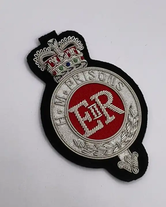 Low MOQ High Quality Handmade 3D Bullion Wire Embroidery Custom Logo Masonic Regalia Badges Safety <b>Pin</b> Canvas Fabric Custom - Product Image 2