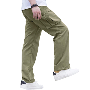 Tapered Leg Modern Mens Cargo Jogger Pants Multi Pocket Streetwear Bottoms Elastic Waist Cargo Trousers Sleek Casual Wear - Product Image 4