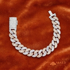 สร้อยข้อมือทองคำ 18K แบบ Cuban Link ประดับเพชรโมอิสซาไนต์ สไตล์ฮิปฮอป สร้อยข้อมือแบบโซ่เส้นเล็ก ของขวัญเครื่องประดับสำหรับผู้ชายและผู้หญิง - Product Image 3