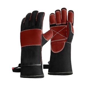 Guantes de Soldadura de Cuero Vacuno de Palma Completa, Resistentes al Fuego, de Alta Resistencia, para Protección de Manos en la Industria y Barbacoa - Product Image 1