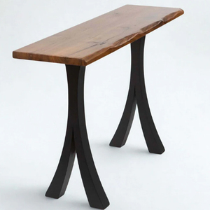 Flowy Wishbone Entryway <b>Console</b> <b>Table</b> legs 1 Pair Metal <b>Black</b> <b>Table</b> Legs - Product Image 2
