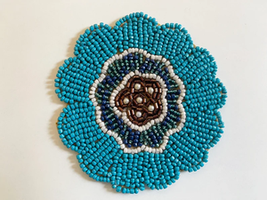 Handmade Eco-Friendly Luxury <b>Beaded</b> <b>Coasters</b> Customizable Floral Drink <b>Coasters</b> Set of 4/6 by Whimsy Art Craft - Product Image 3