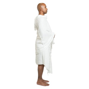 Serviettes d'Ihram pour hommes, blanches, 100% coton, élégantes, respirantes, séchage rapide, extensibles dans quatre directions - Product Image 3