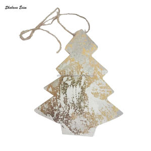 Décorations de Noël de luxe sur mesure arbre en bois suspendu artisanat fête ornements de Noël décoration - Product Image 6