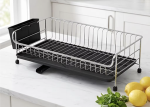 OEM/ODM Vietnam Stainless Steel Wall Mounted Dish <b>Drying</b> <b>Rack</b> Single Tier Kitchen Storage Shelf - Product Image 3