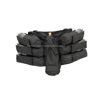 Ceinture professionnelle pour pods de paintball en tissu robuste avec plusieurs supports pour pods, ajustement réglable et taille élastique confortable - Product Image 1