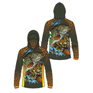 Camiseta de Pesca con Capucha y Protección Solar UPF 50, Impermeable, Estampada, Anti-UV, de Secado Rápido, Transpirable, Unisex, Ropa de Exterior al por Mayor - Product Image 1