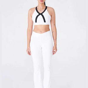 Soutien-gorge de sport sans couture à maintien élevé, personnalisé pour le fitness, le yoga et l'entraînement en salle de sport, avec fermeture éclair intégrée, vente en gros, soutien-gorge de course uni - Product Image 5