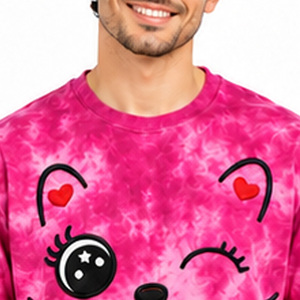 Camiseta Gráfica Tie Dye para Hombre, 100% Algodón, Cuello Redondo, Manga Corta, Informal, Estampada, Proveedor de Ropa al por Mayor, Pedidos al por Mayor - Product Image 5
