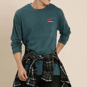 Diseña tu propia camiseta de manga larga con logotipo, camiseta de manga larga con cuello redondo, camiseta de estilo urbano para hombre - Product Image 4