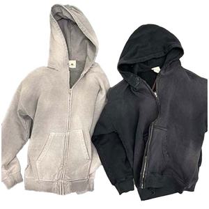 Conjunto de Sudadera y Pantalones Deportivos de Invierno para Hombre, Estampados, Lavado Ácido, con Pedrería Vintage, Cierre de Cremallera Doble en la Cintura, Estilo Urbano - Product Image 6