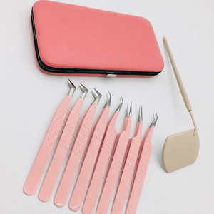 Ensemble de pinces à sourcils en acier inoxydable personnalisées avec embouts inclinés, étui de rangement, durable et écologique pour un usage professionnel - Product Image 2