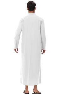 Túnica Blanca Elegante 100% Algodón, Última Moda, Personalizada, Larga hasta el Suelo, para Dubái, Thawb Turco, Túnica Qatari, Ropa Islámica - Product Image 4