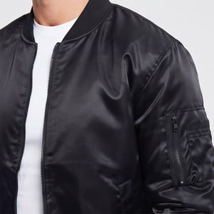 Blouson aviateur en nylon premium pour homme, veste légère, blousons aviateur pour homme, col rond, fermeture éclair, blouson aviateur MA1 pour homme - Product Image 4