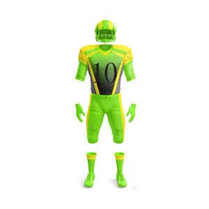 Breathable Quick Dry 100% Polyester American Football Uniform Set Customized Printed Anti-Bacterial Eco-Friendly V-<b>neck</b> - Product Image 5