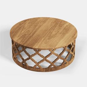 โต๊ะกาแฟเอเลียน ทำจากไม้สักแท้คุณภาพสูง สีน้ำตาล สำหรับใช้ภายในหรือภายนอกอาคาร - Product Image 4