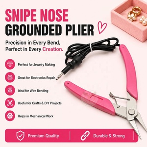 Alicates de punta fina Micro Snipe de acero con mordazas planas rectificadas, herramienta para soldadura de joyería permanente - Product Image 5