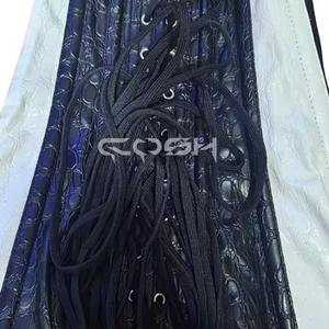 Nuevo Diseño, Corsé de Cuero con Textura de Cocodrilo en Blanco y Negro, a la Moda - Product Image 5